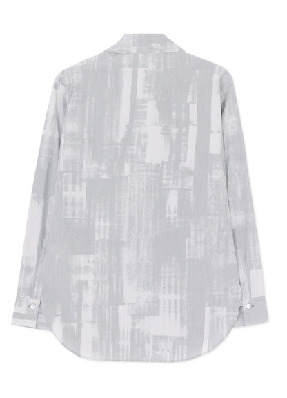 TYPEWRITER STRIPE BOW COLLAR BLOUSE