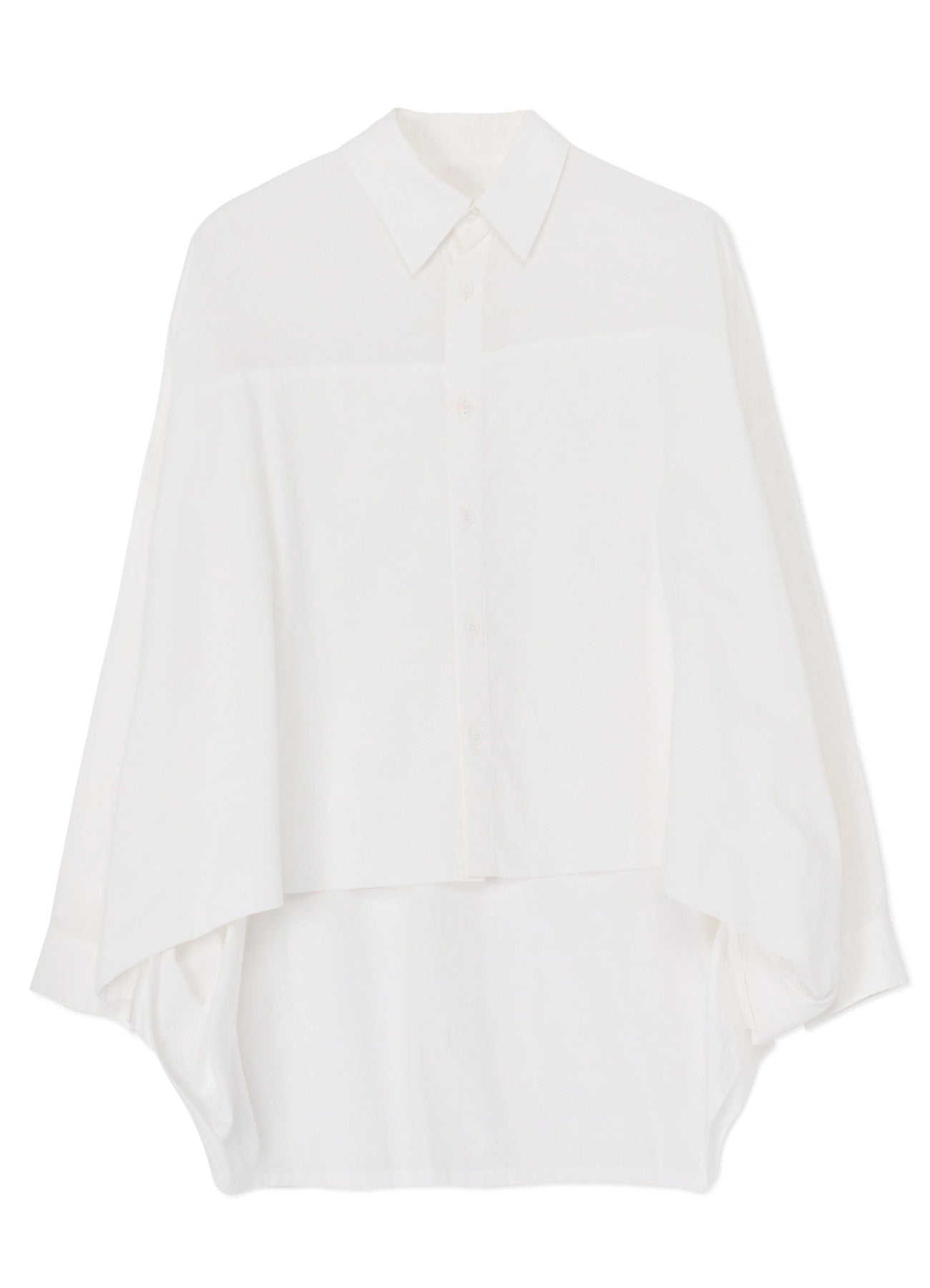 [Y's BORN PRODUCT] THIN COTTON TWILL DOUBLE FRONT OVERSIZED SHIRT