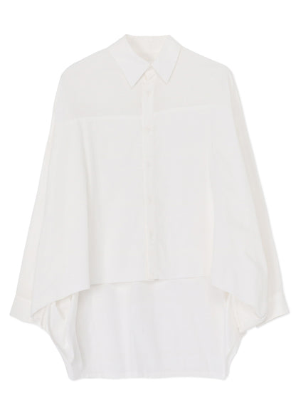 [Y's BORN PRODUCT] THIN COTTON TWILL DOUBLE FRONT OVERSIZED SHIRT