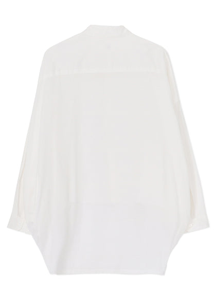 [Y's BORN PRODUCT] THIN COTTON TWILL DOUBLE FRONT OVERSIZED SHIRT