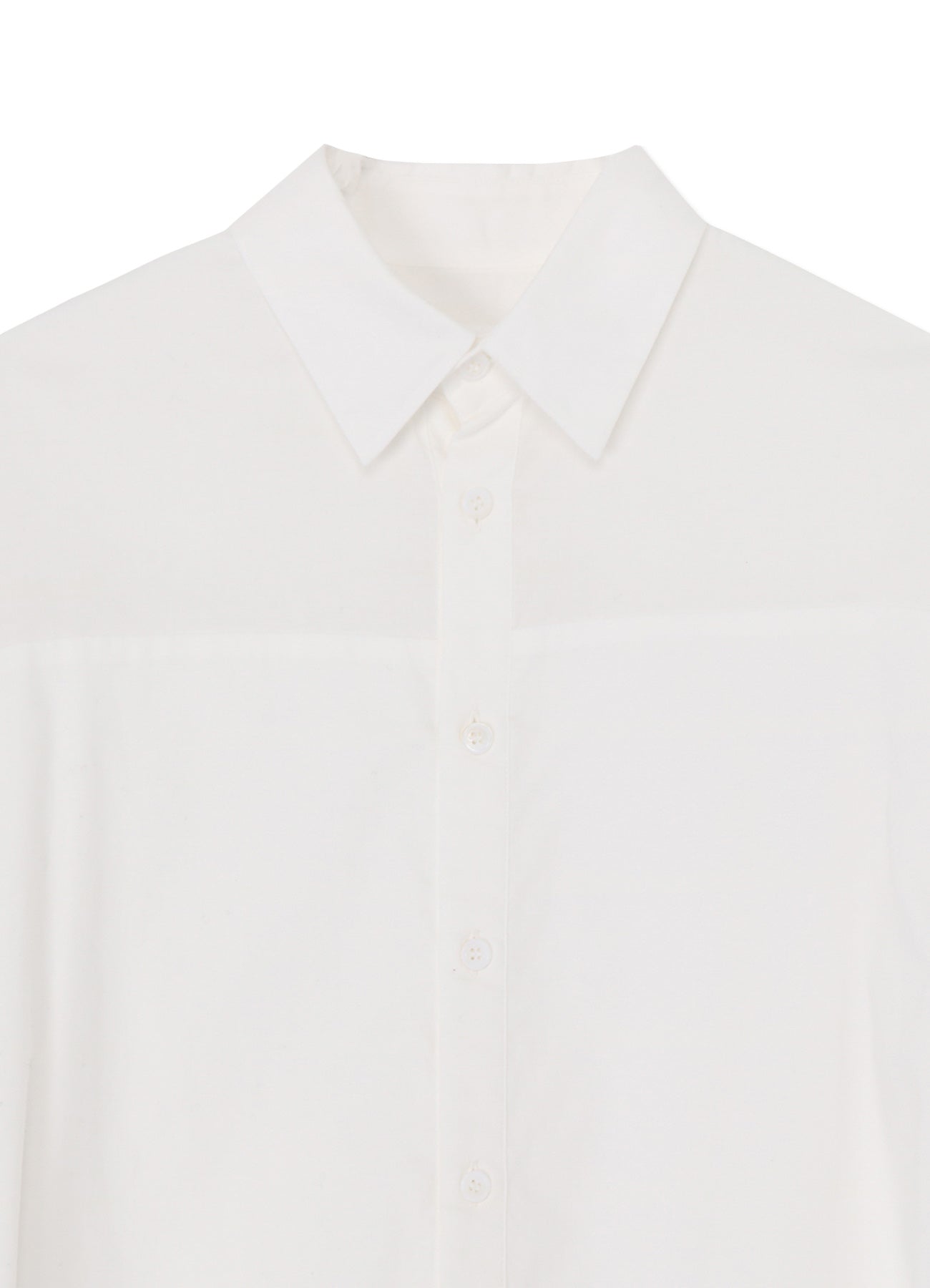 [Y's BORN PRODUCT] THIN COTTON TWILL DOUBLE FRONT OVERSIZED SHIRT