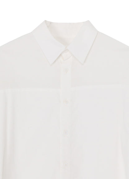 [Y's BORN PRODUCT] THIN COTTON TWILL DOUBLE FRONT OVERSIZED SHIRT