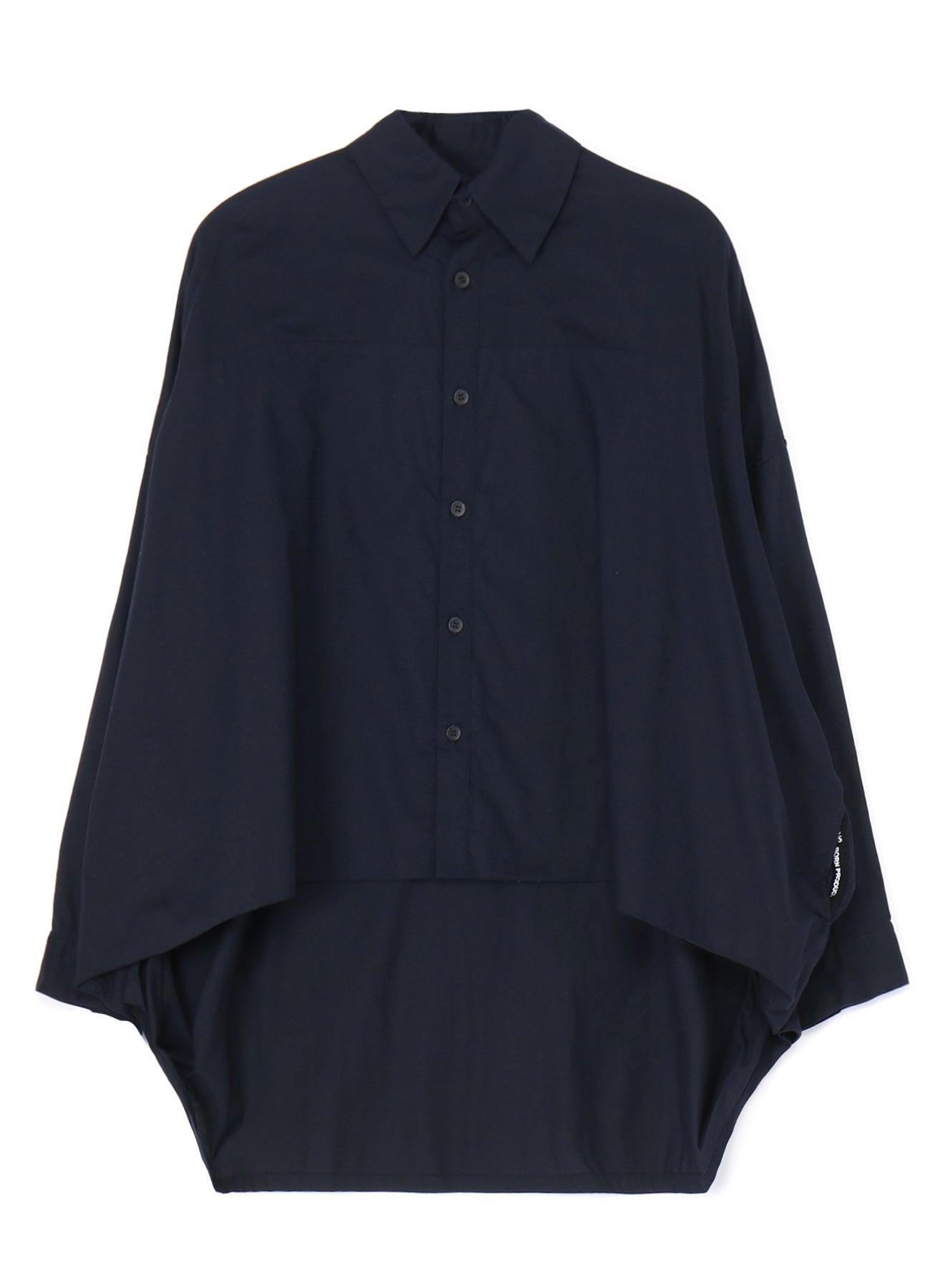 [Y's BORN PRODUCT] THIN COTTON TWILL DOUBLE FRONT OVERSIZED SHIRT