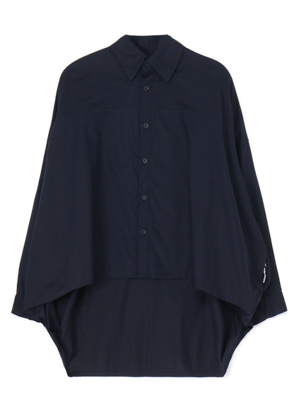[Y's BORN PRODUCT] THIN COTTON TWILL DOUBLE FRONT OVERSIZED SHIRT