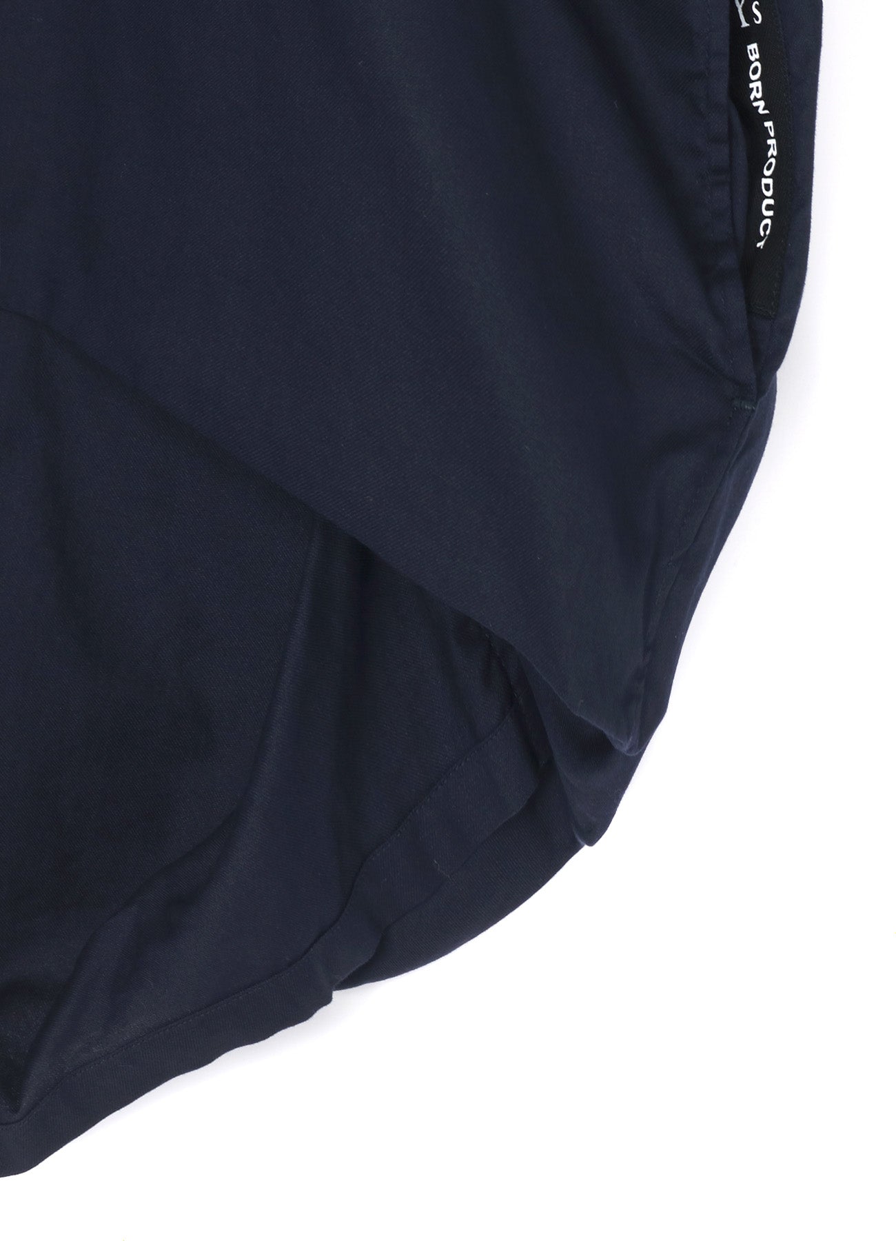 [Y's BORN PRODUCT] THIN COTTON TWILL DOUBLE FRONT OVERSIZED SHIRT