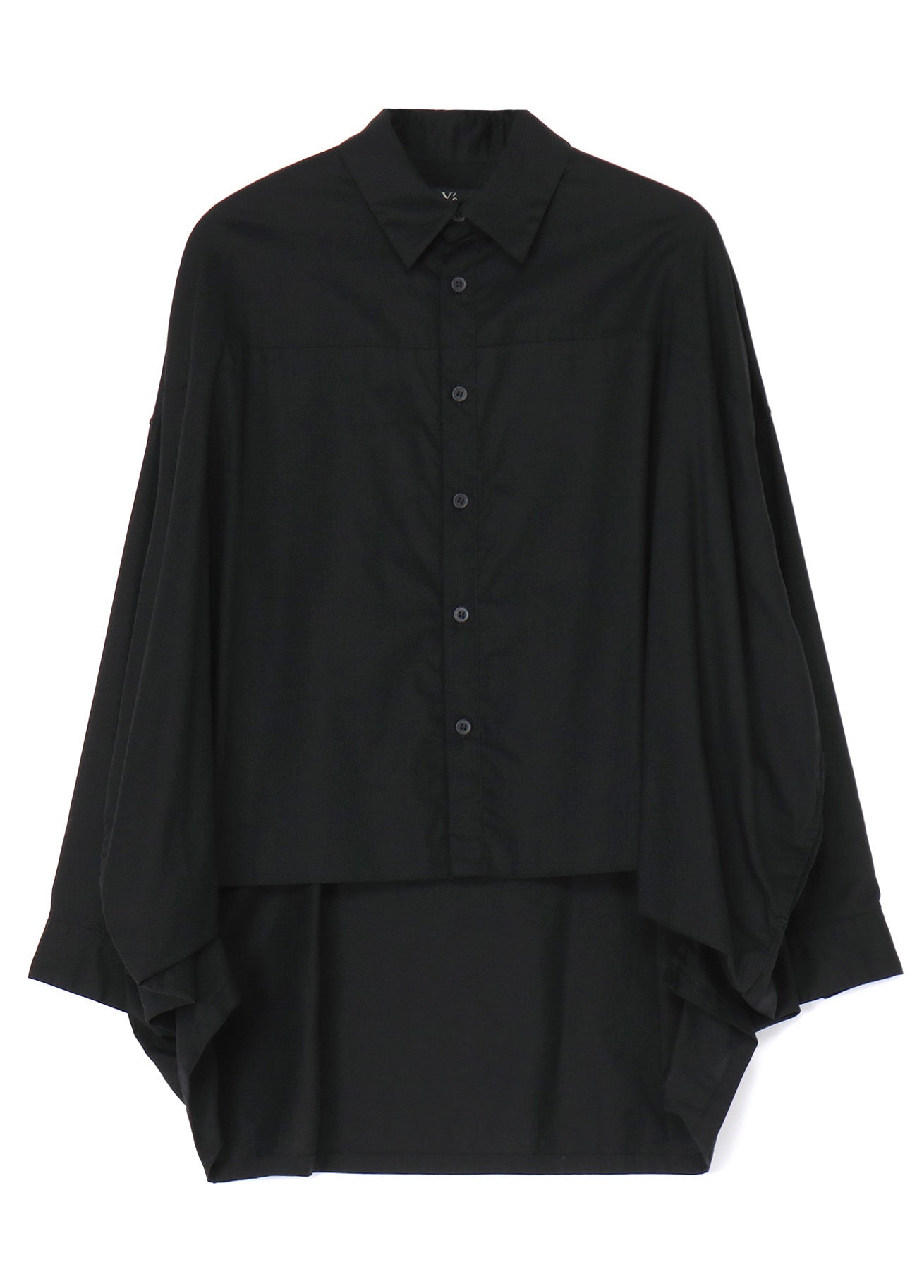 [Y's BORN PRODUCT] THIN COTTON TWILL DOUBLE FRONT OVERSIZED SHIRT