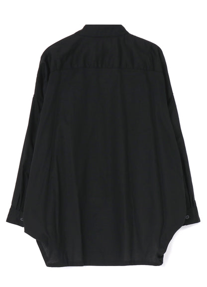 [Y's BORN PRODUCT] THIN COTTON TWILL DOUBLE FRONT OVERSIZED SHIRT