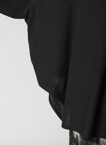 [Y's BORN PRODUCT] THIN COTTON TWILL DOUBLE FRONT OVERSIZED SHIRT