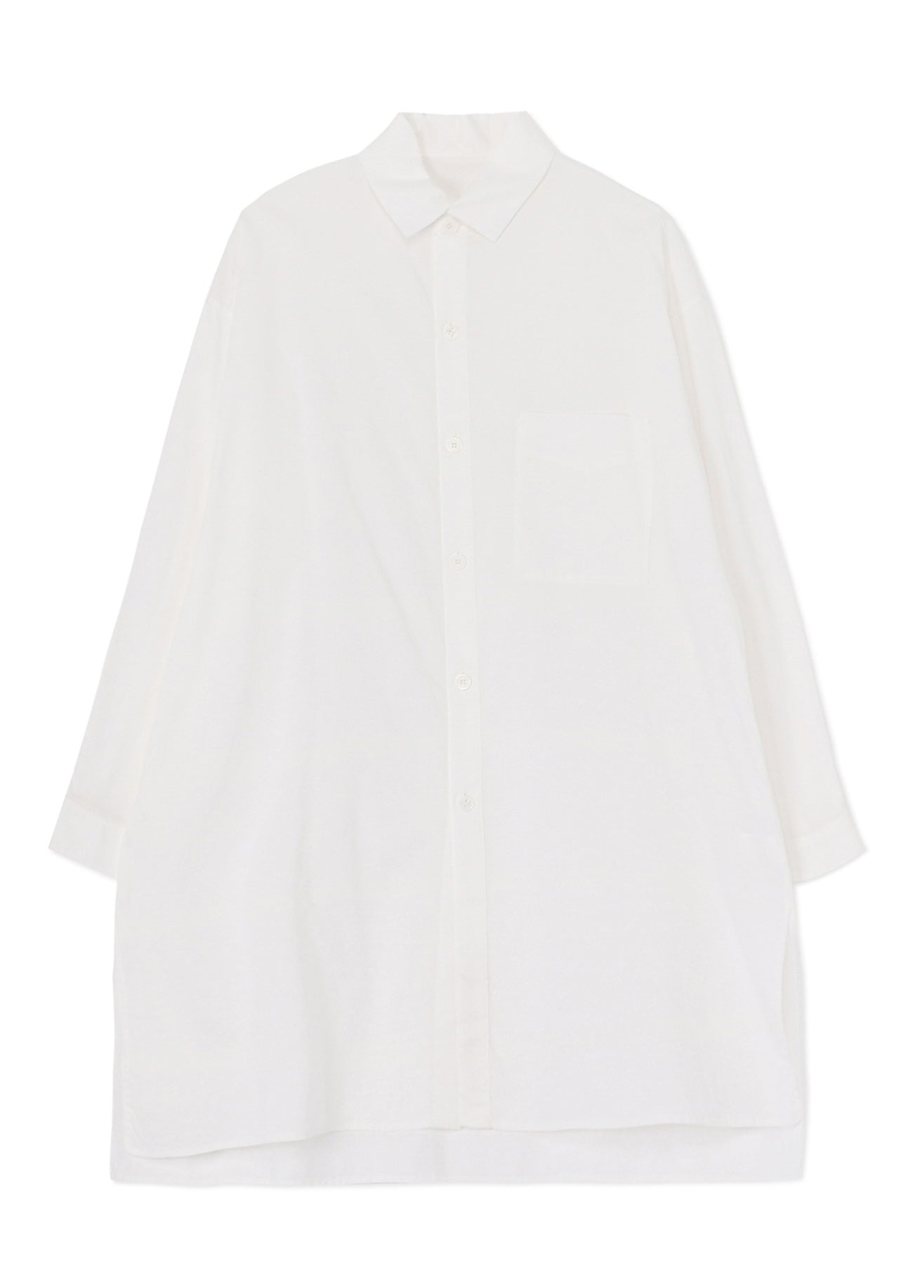 [Y's BORN PRODUCT] THIN COTTON TWILL OVERSIZED LONGSLEEVE SHIRT