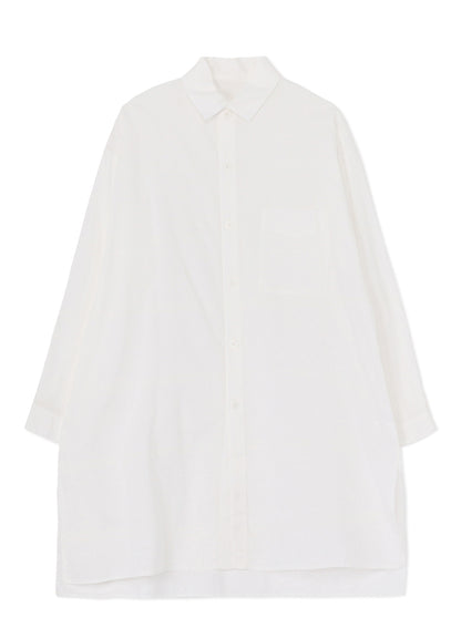 [Y's BORN PRODUCT] THIN COTTON TWILL OVERSIZED LONGSLEEVE SHIRT