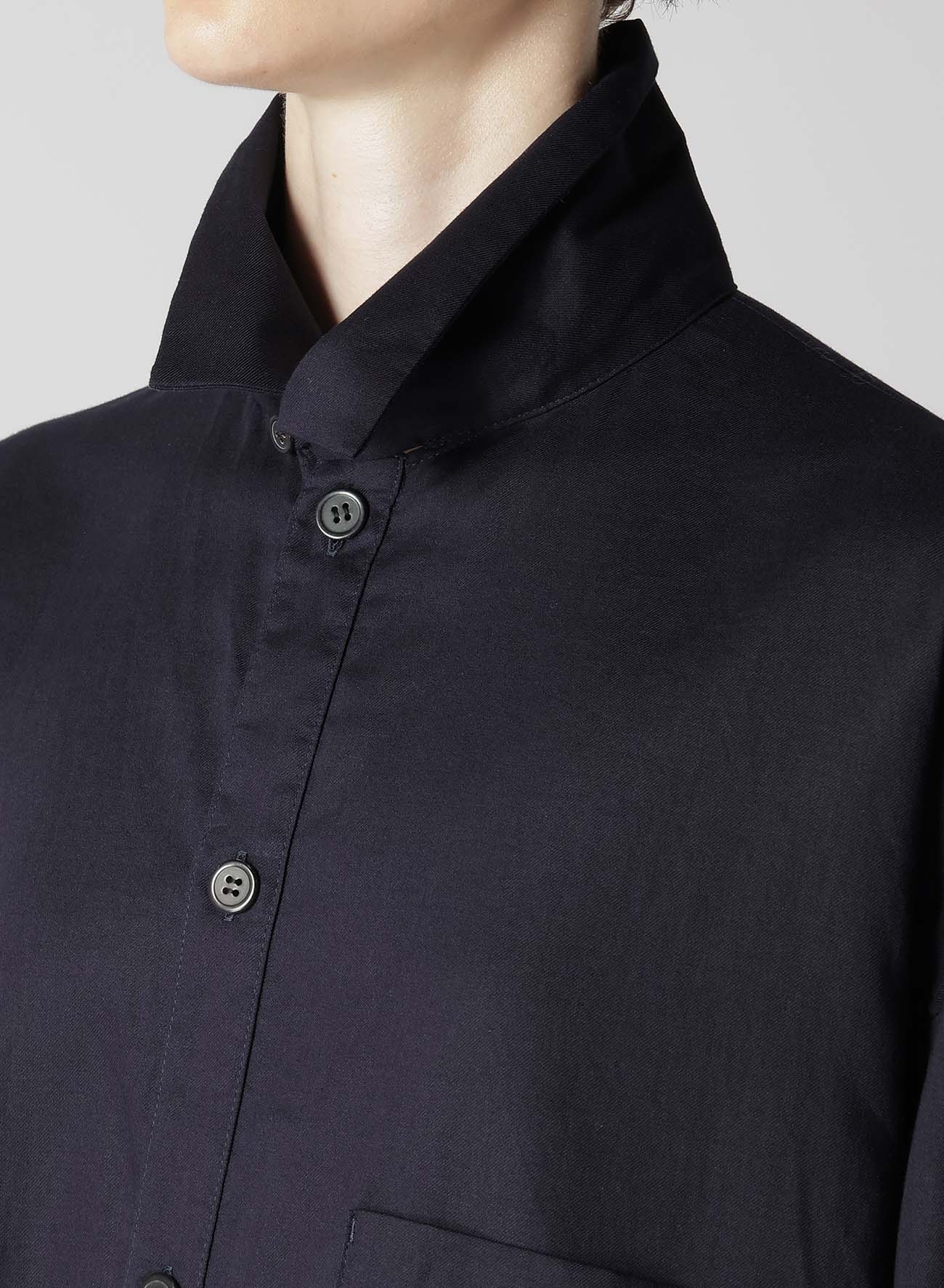 [Y's BORN PRODUCT] THIN COTTON TWILL OVERSIZED LONGSLEEVE SHIRT