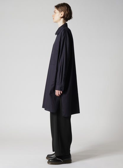 [Y's BORN PRODUCT] THIN COTTON TWILL OVERSIZED LONGSLEEVE SHIRT