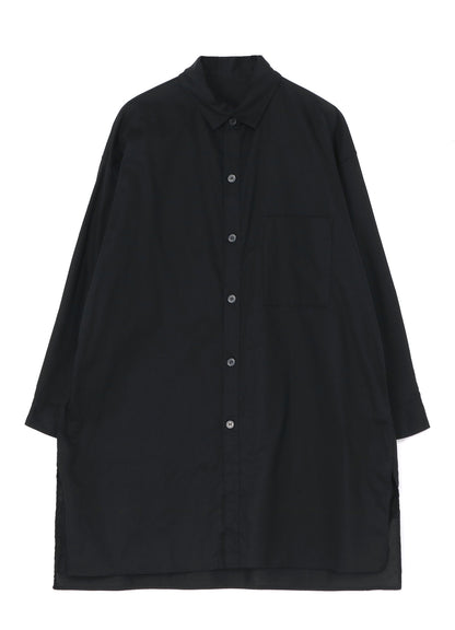 [Y's BORN PRODUCT] THIN COTTON TWILL OVERSIZED LONGSLEEVE SHIRT