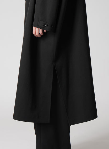 WOOL GABARDINE HOODIE COAT