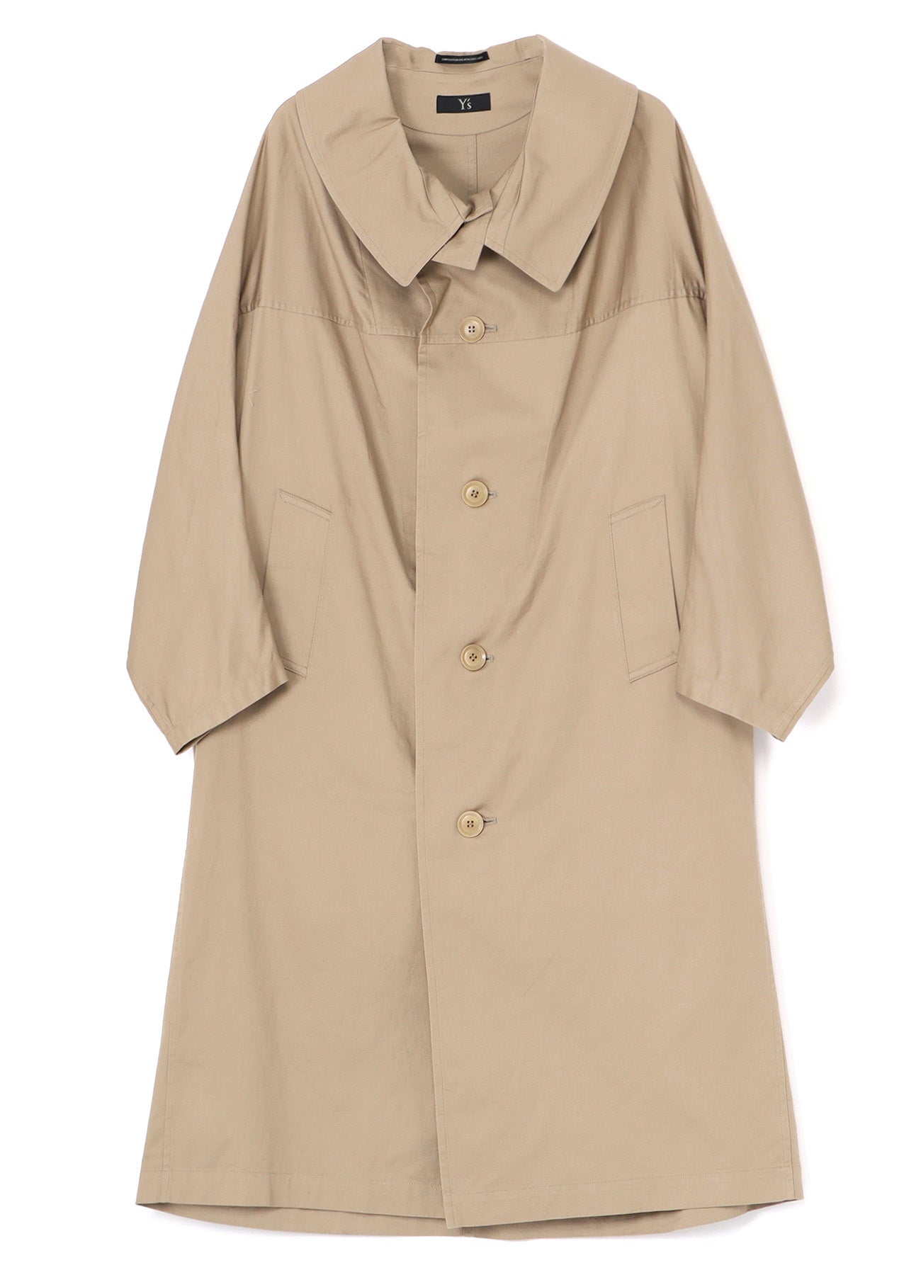 [Y's BORN PRODUCT] COTTON TWILL LONG CAPE COAT