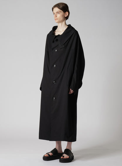 [Y's BORN PRODUCT] COTTON TWILL LONG CAPE COAT