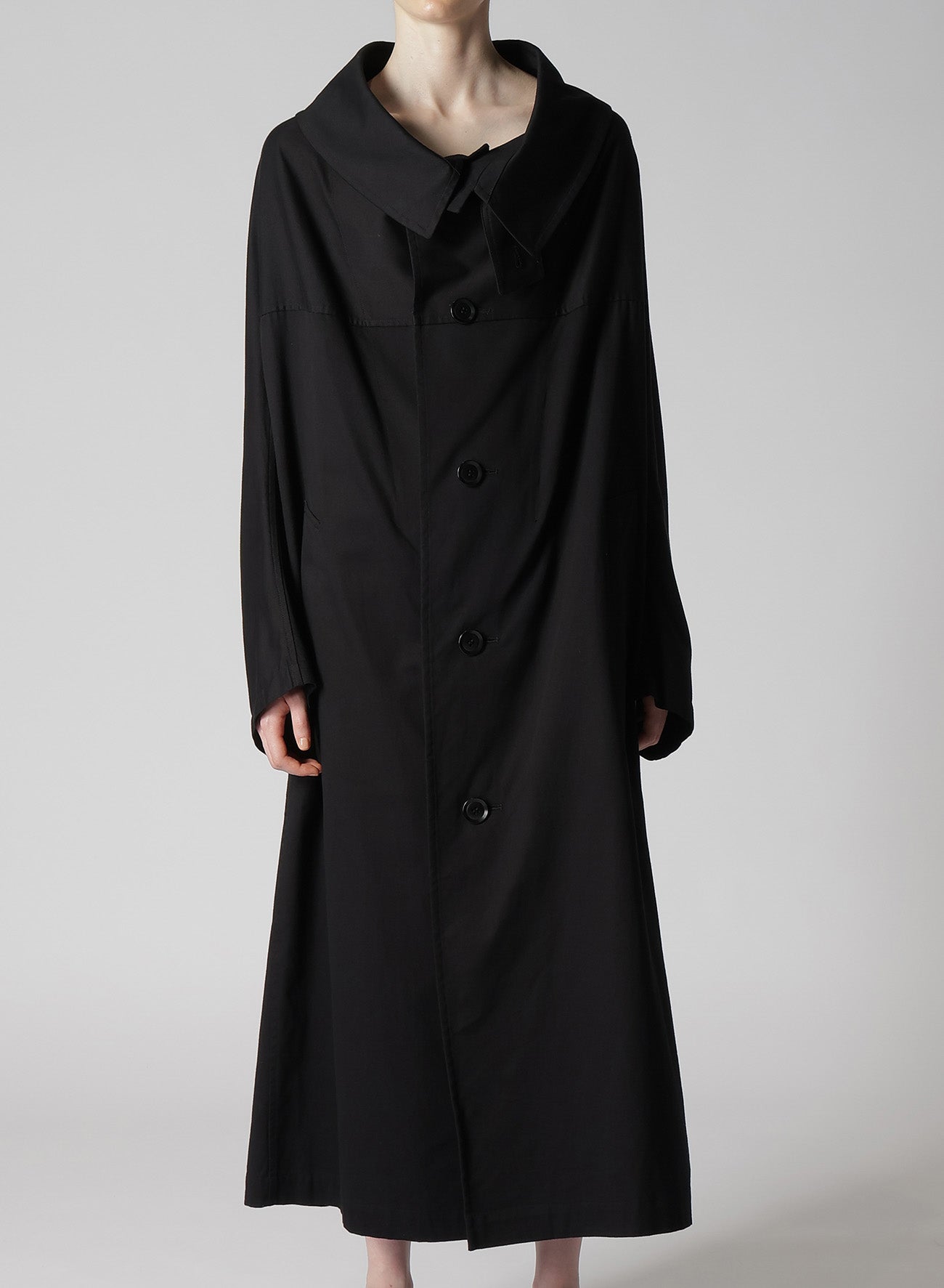 [Y's BORN PRODUCT] COTTON TWILL LONG CAPE COAT