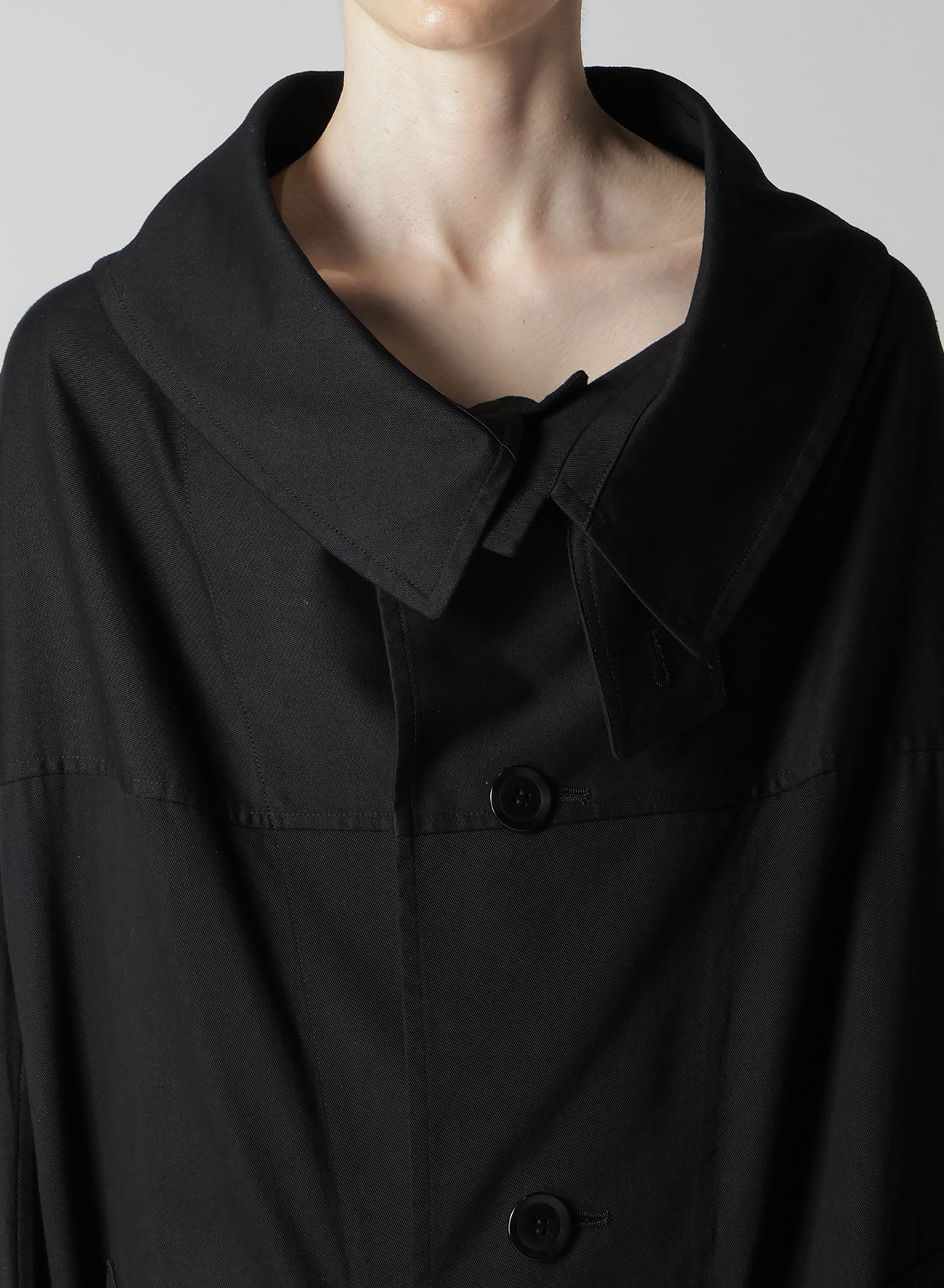 [Y's BORN PRODUCT] COTTON TWILL LONG CAPE COAT