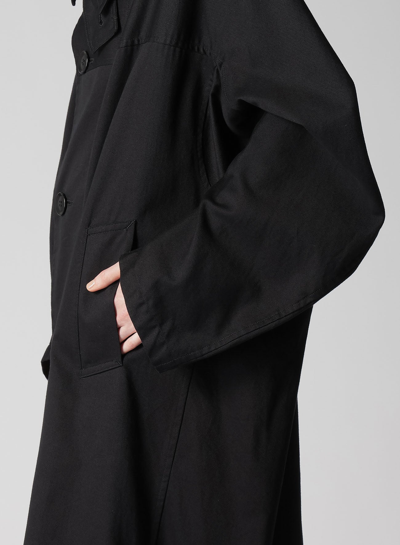 [Y's BORN PRODUCT] COTTON TWILL LONG CAPE COAT