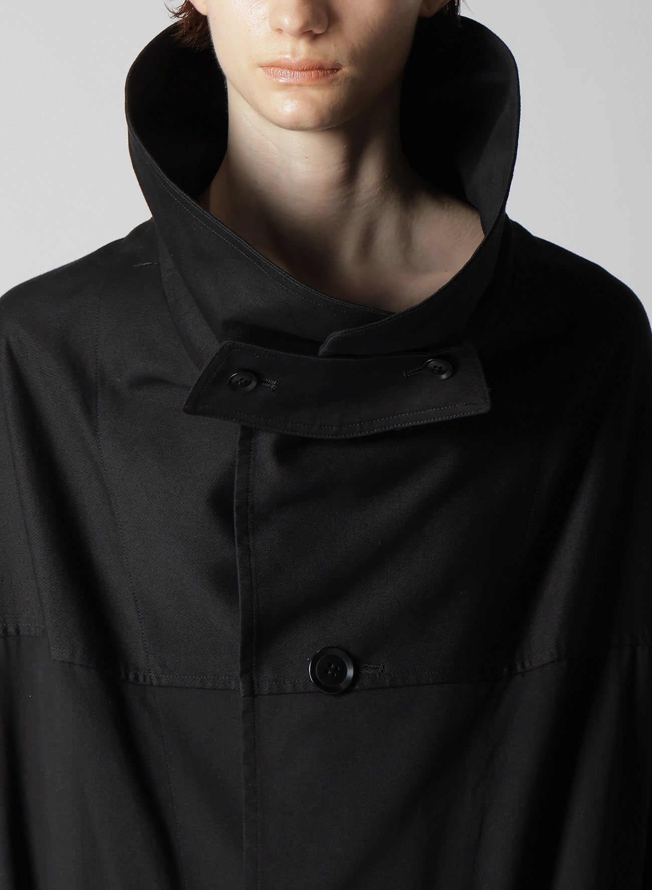 [Y's BORN PRODUCT] COTTON TWILL LONG CAPE COAT
