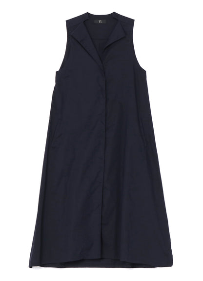 [Y's BORN PRODUCT] THIN COTTON TWILL SLEEVELESS DRESS
