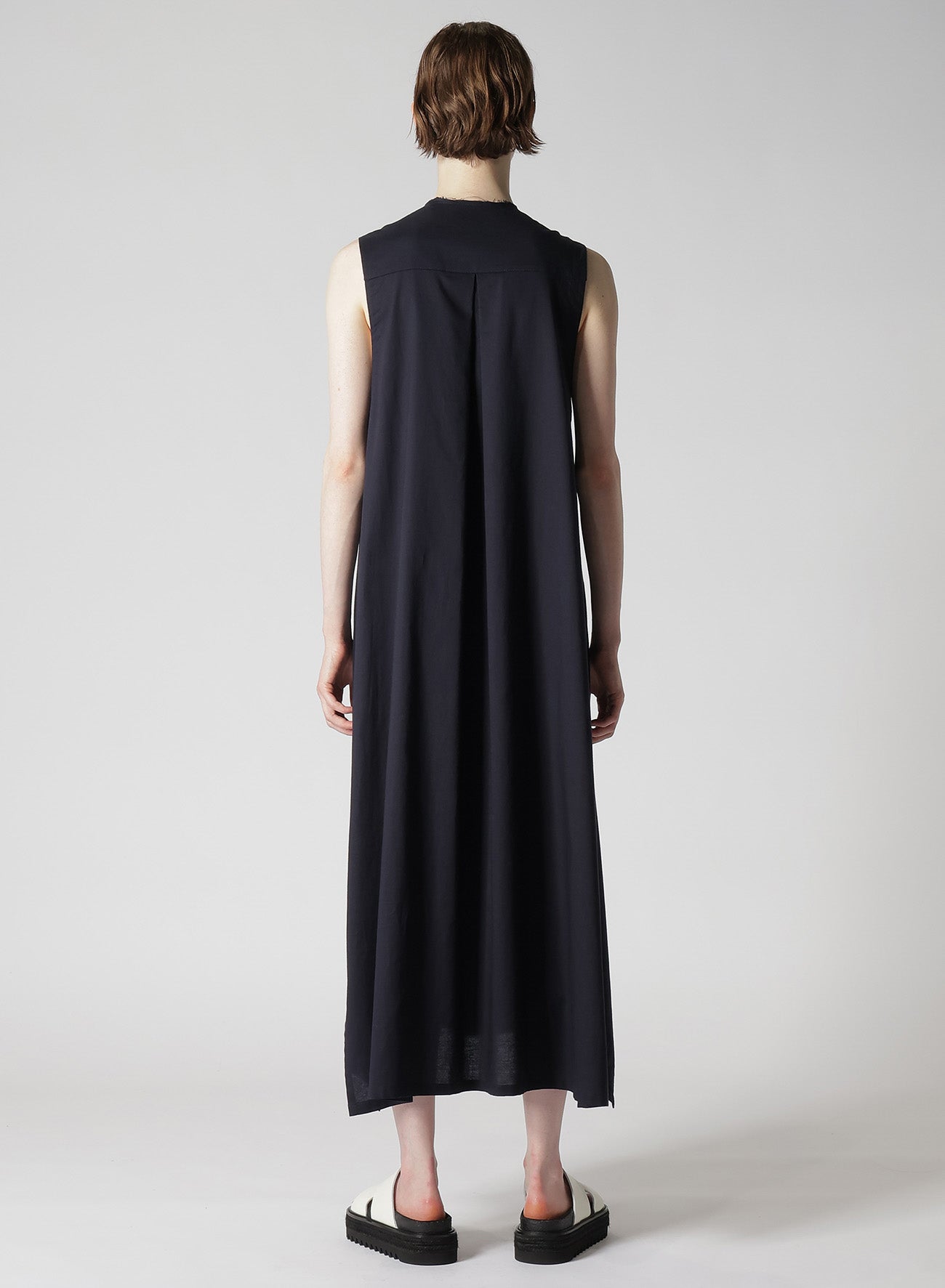 [Y's BORN PRODUCT] THIN COTTON TWILL SLEEVELESS DRESS