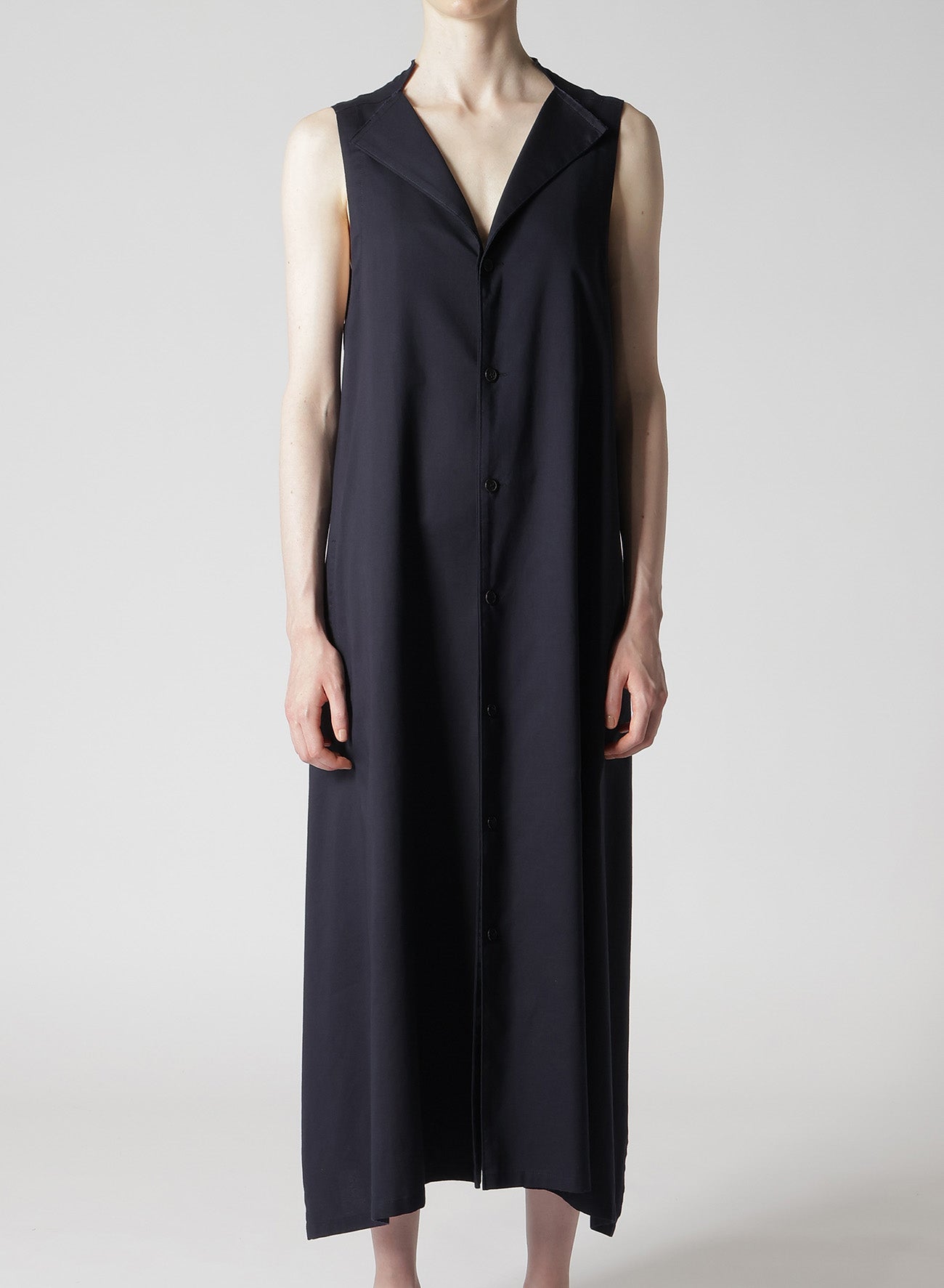 [Y's BORN PRODUCT] THIN COTTON TWILL SLEEVELESS DRESS