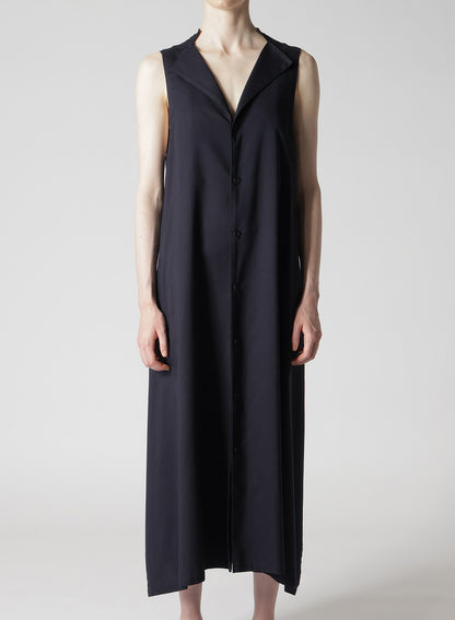 [Y's BORN PRODUCT] THIN COTTON TWILL SLEEVELESS DRESS