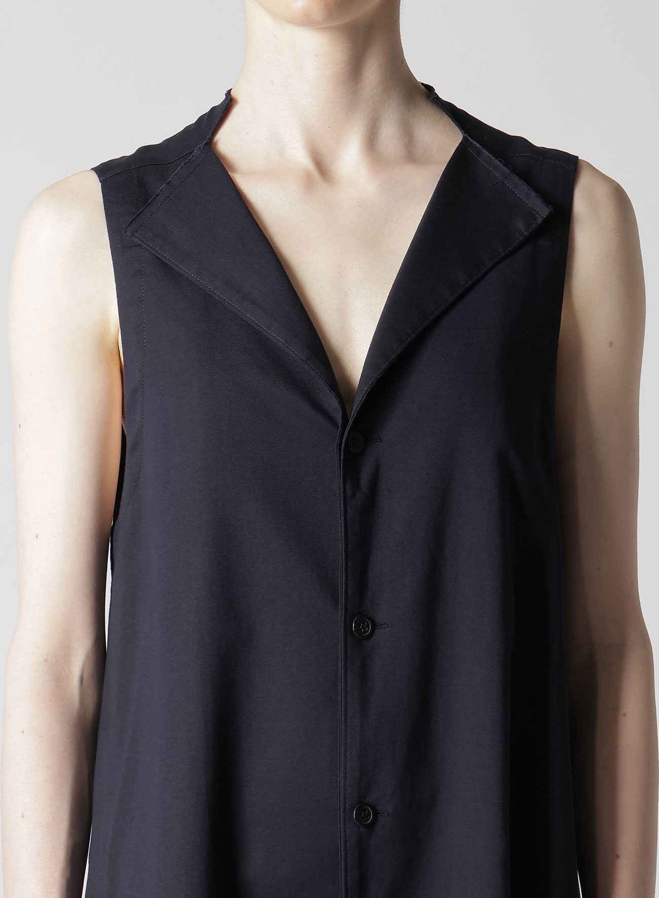 [Y's BORN PRODUCT] THIN COTTON TWILL SLEEVELESS DRESS