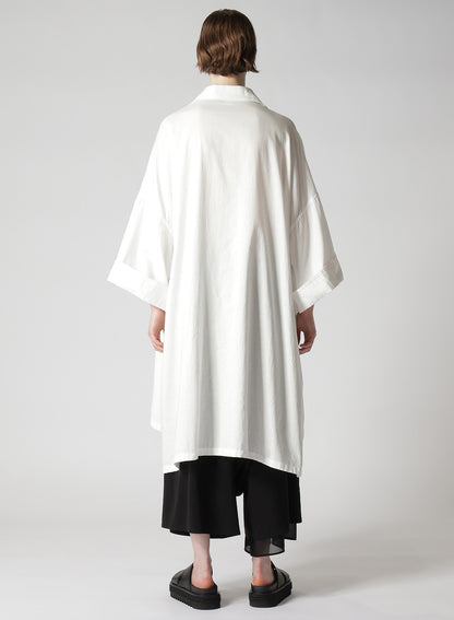 [Y's BORN PRODUCT] THIN COTTON TWILL OVERSIZED DRESS