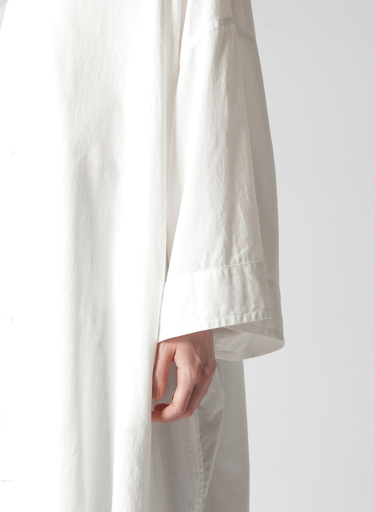 [Y's BORN PRODUCT] THIN COTTON TWILL OVERSIZED DRESS