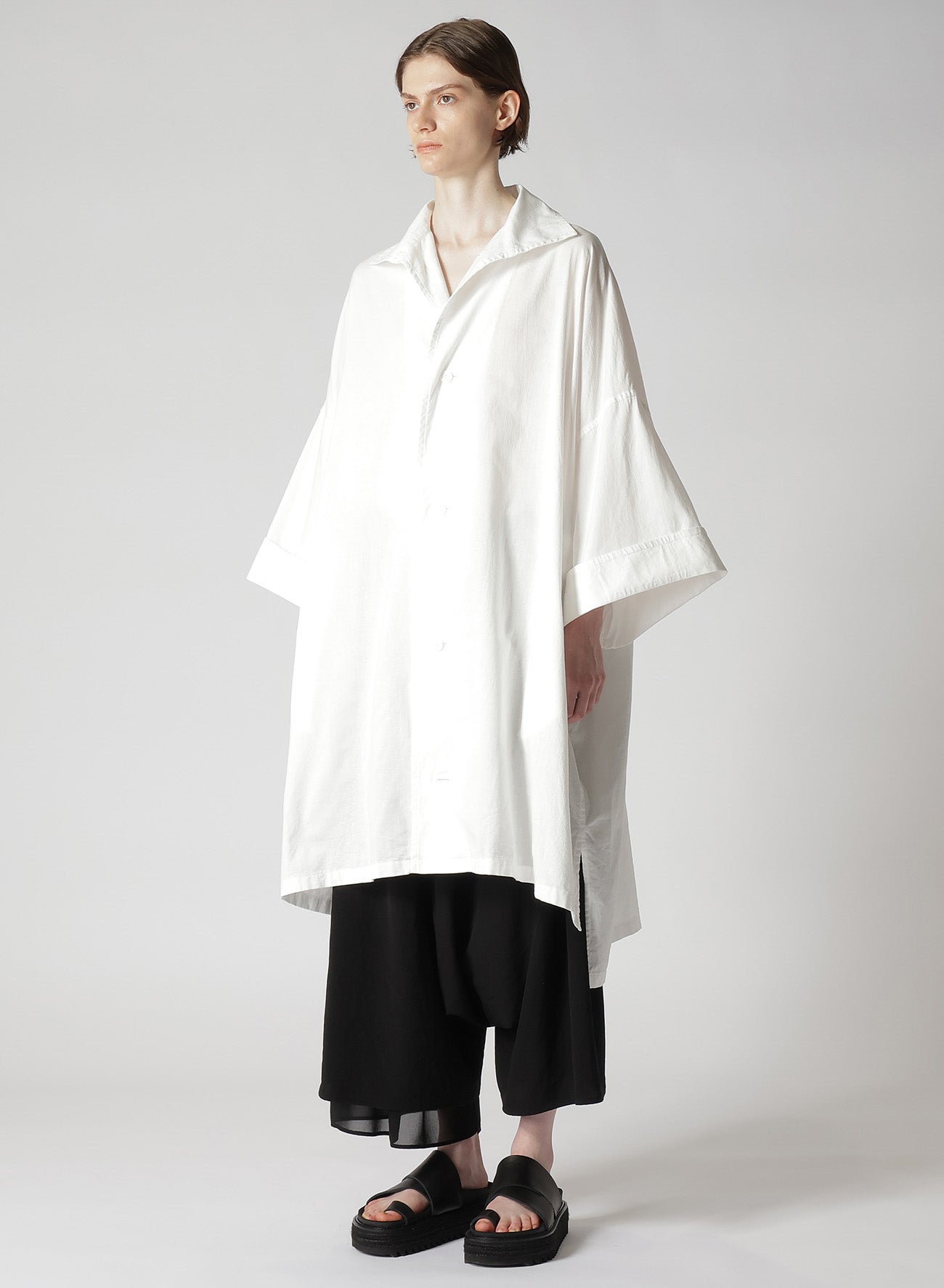 Y s BORN PRODUCT THIN COTTON TWILL OVERSIZED DRESS THE SHOP YOHJI YAMAMOTO