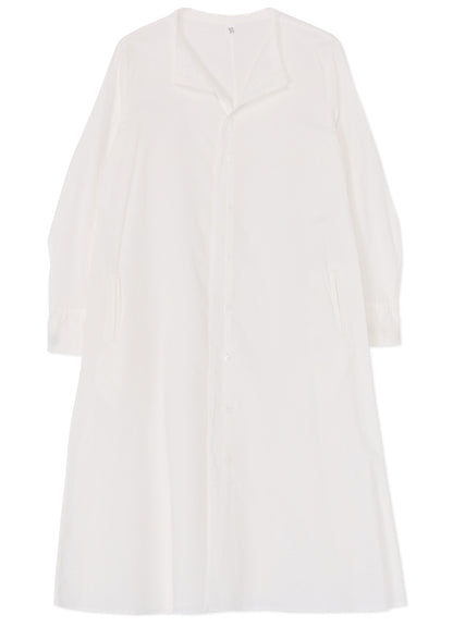 [Y's BORN PRODUCT] THIN COTTON TWILL COLLARLESS A-LINE DRESS