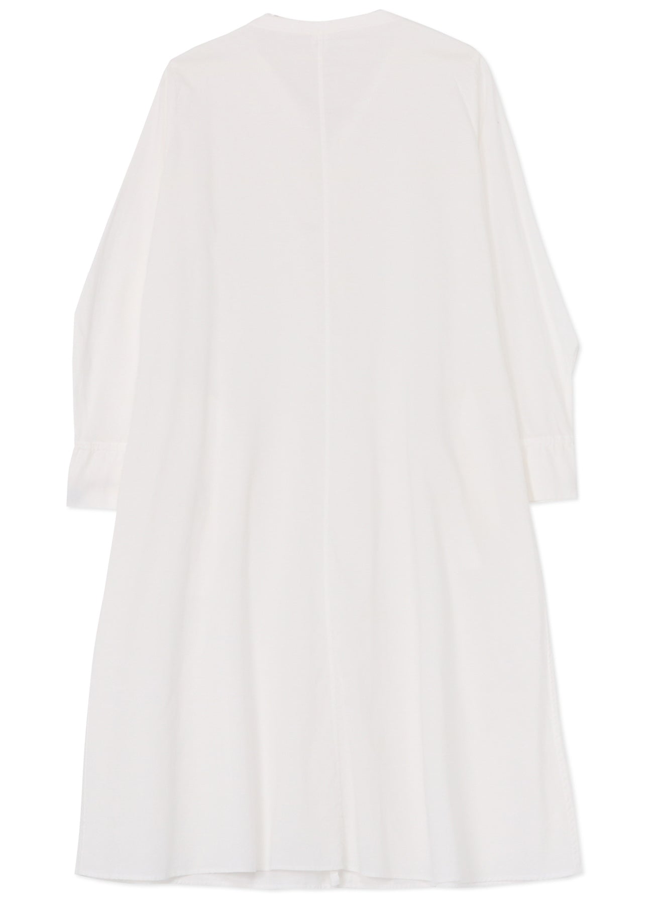 [Y's BORN PRODUCT] THIN COTTON TWILL COLLARLESS A-LINE DRESS