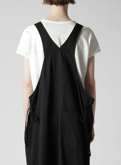 [Y's BORN PRODUCT] COTTON TWILL SIDE STRAP DRESS