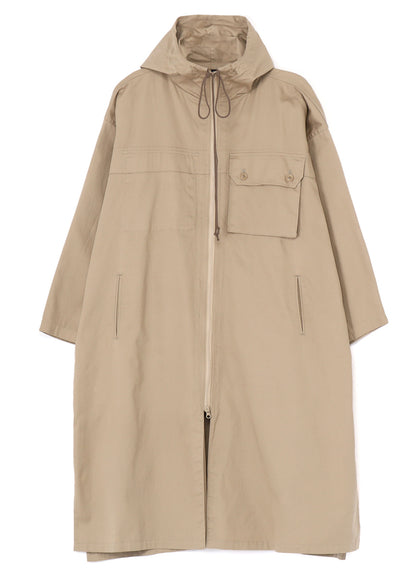 [Y's BORN PRODUCT] COTTON TWILL HOODED COAT