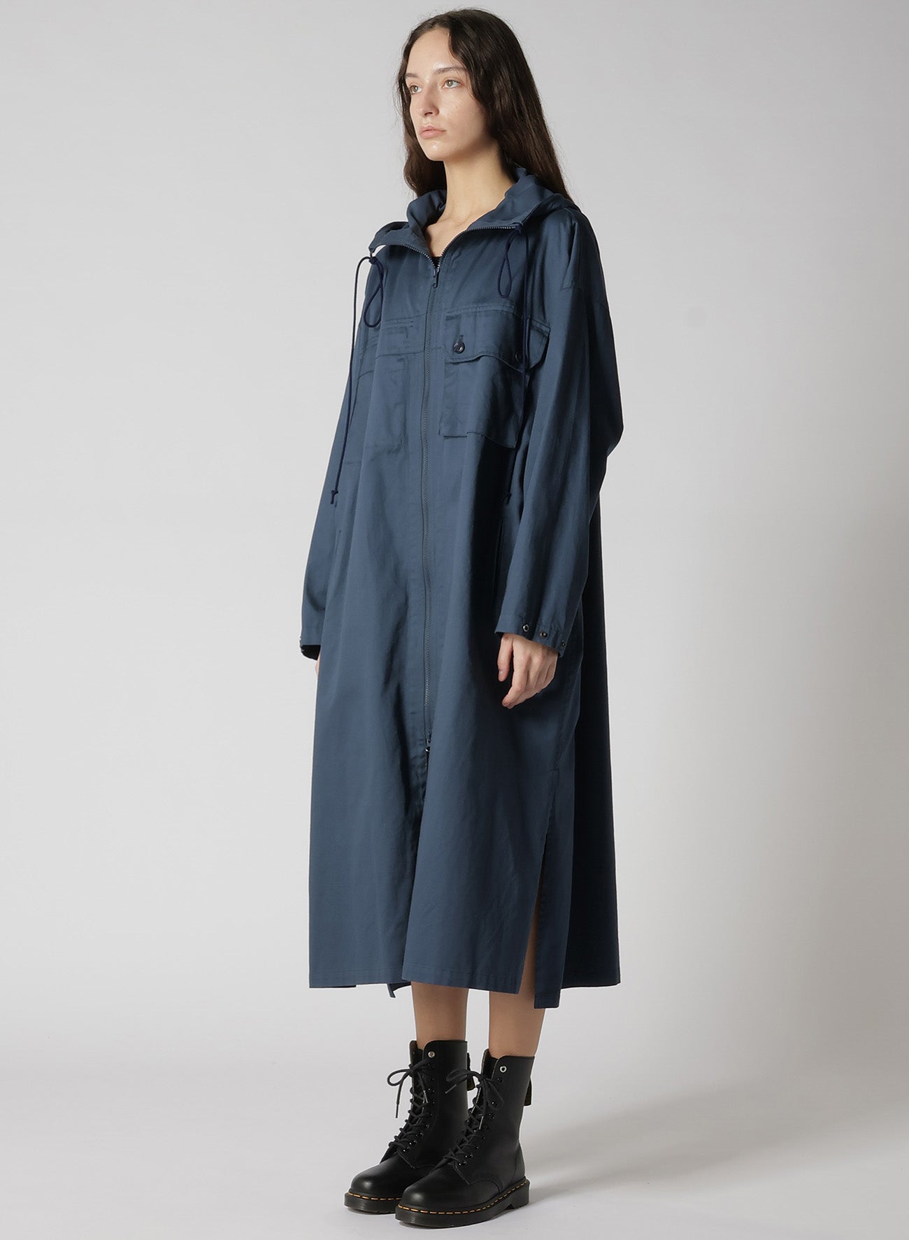 [Y's BORN PRODUCT] COTTON TWILL HOODED COAT