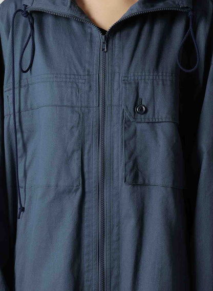 [Y's BORN PRODUCT] COTTON TWILL HOODED COAT