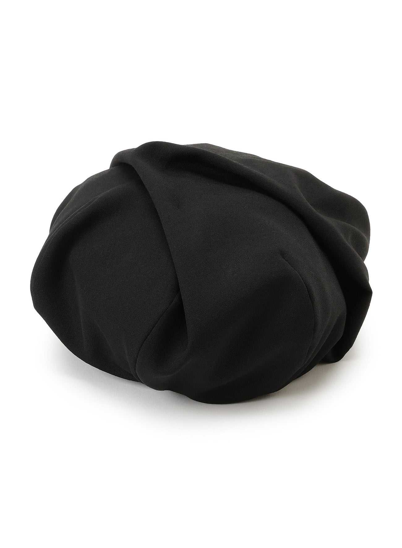 WOOL GABARDINE BERET WITH TUCKS