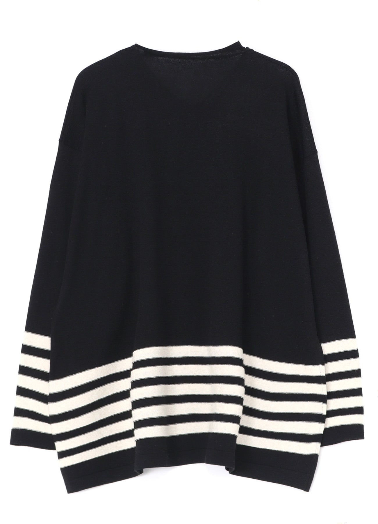 Ry/C TWISTED V NECK OVER SIZED PULLOVER KNIT