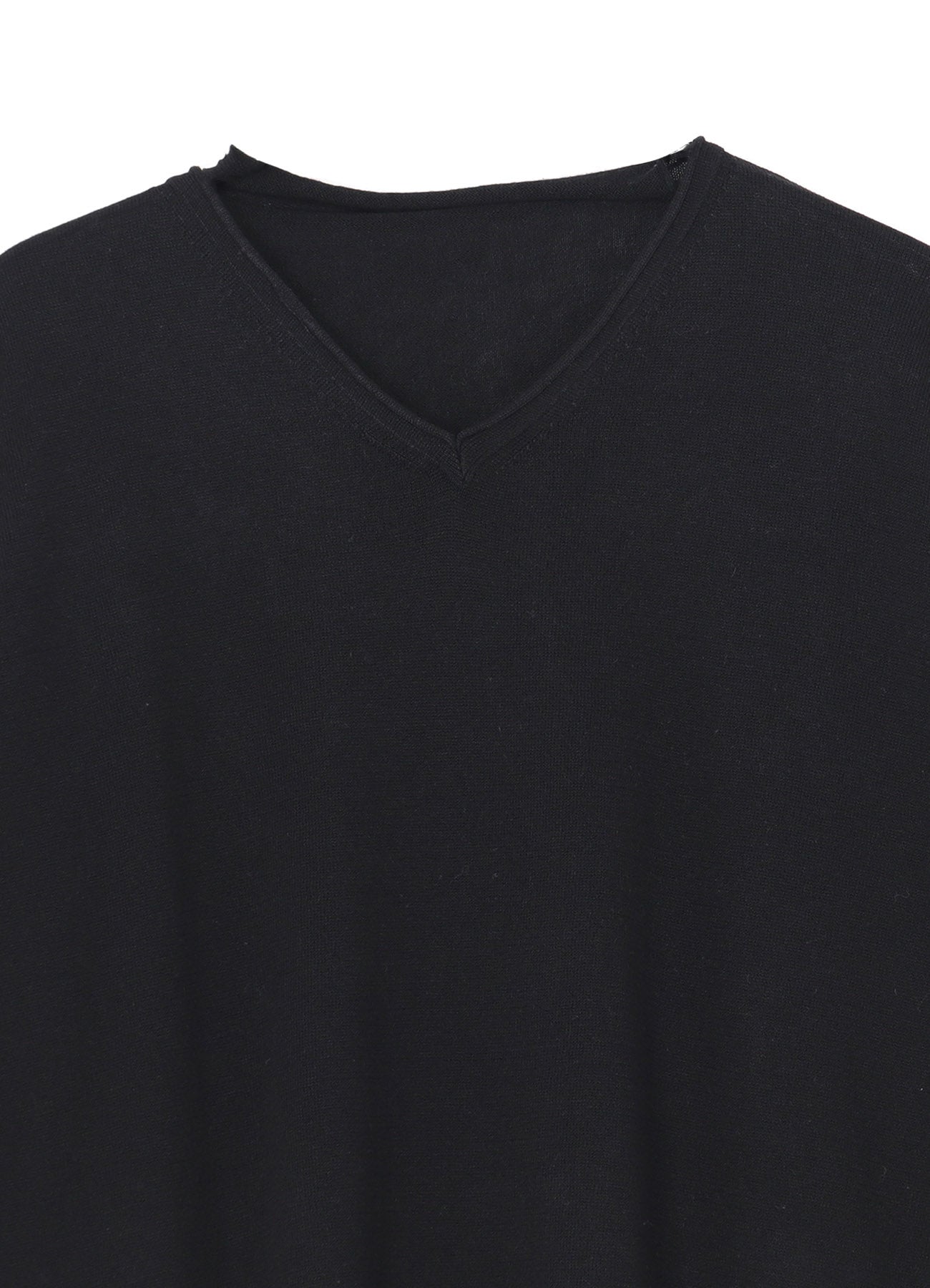 Ry/C TWISTED V NECK OVER SIZED PULLOVER KNIT