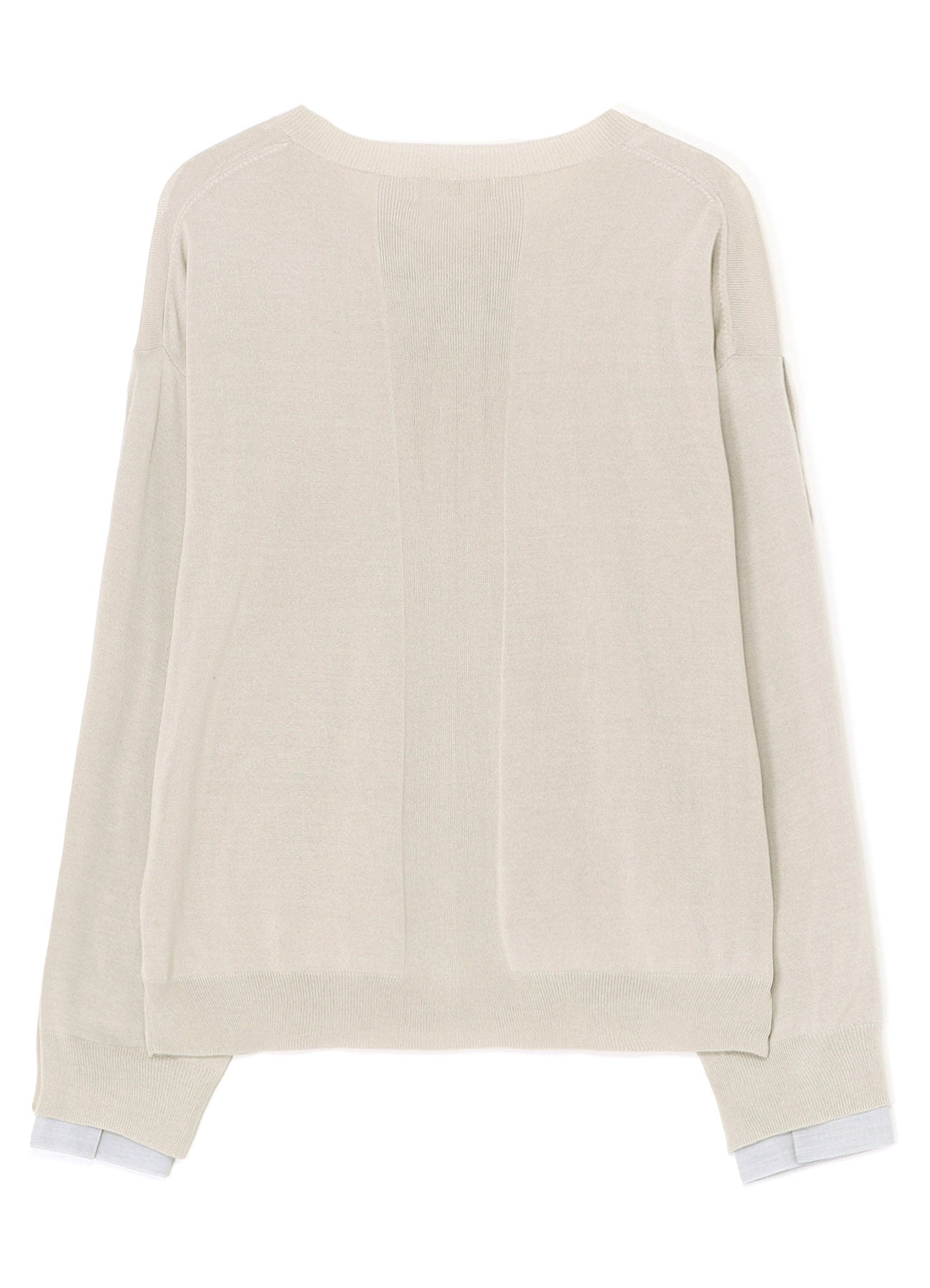 SHIRT SLEEVE LINING JERSEY KNIT CARDIGAN