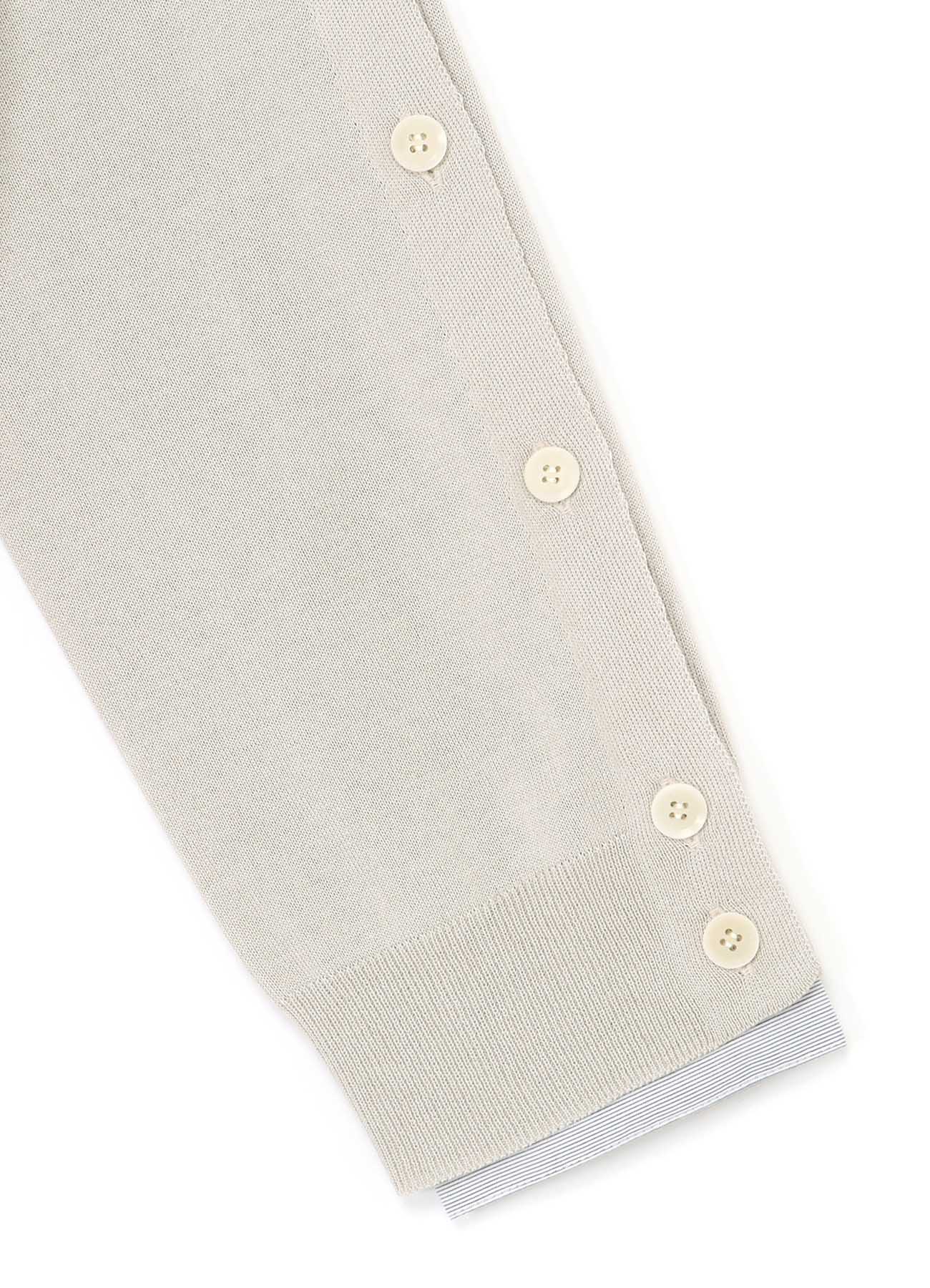 SHIRT SLEEVE LINING JERSEY KNIT CARDIGAN