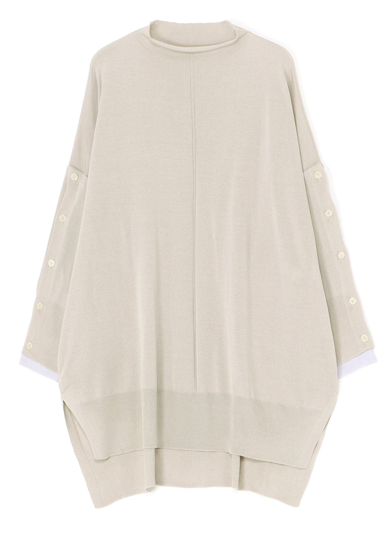 SHIRT SLEEVE LINING JERSEY KNIT DRESS