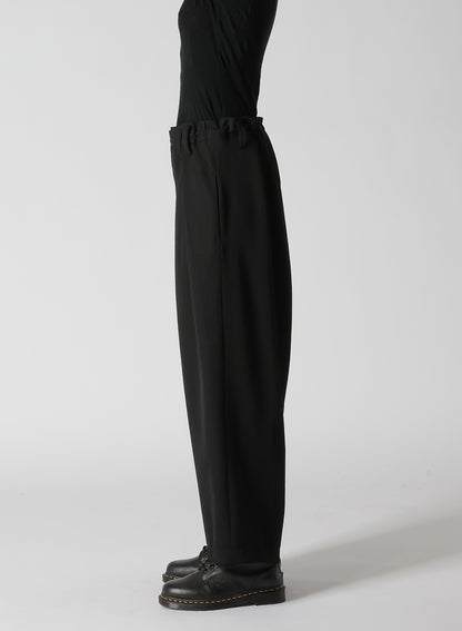 WOOL GABARDINE PLEATED PANTS