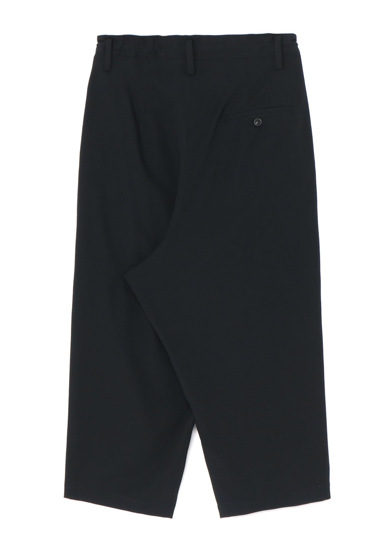 WOOL GABARDINE PLEATED PANTS