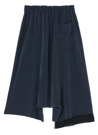 CREPE de CHINE RIGHT SIDE DOUBLED FLARE PANTS