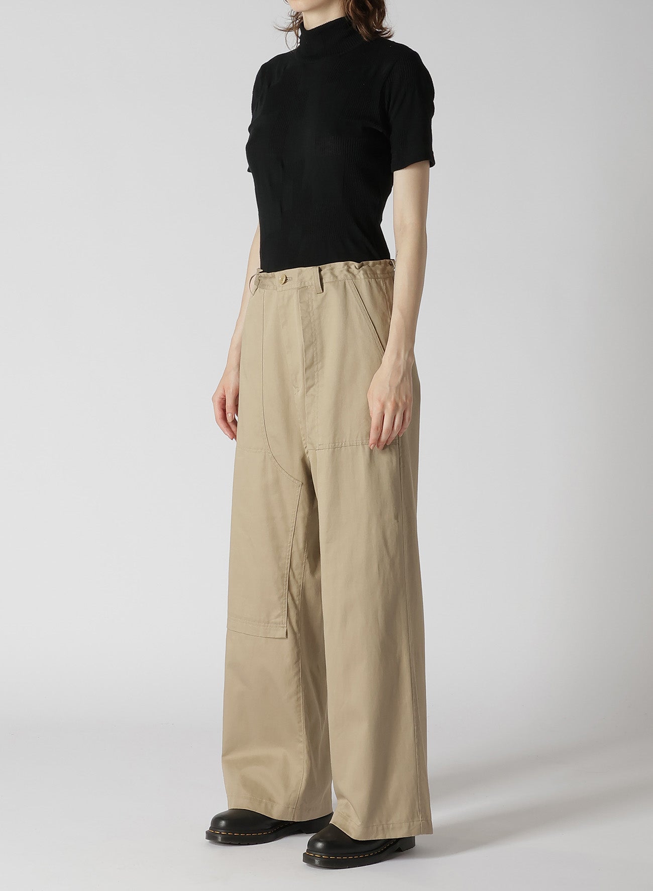 [Y's BORN PRODUCT] COTTON TWILL LONG STRAIGHT PANTS