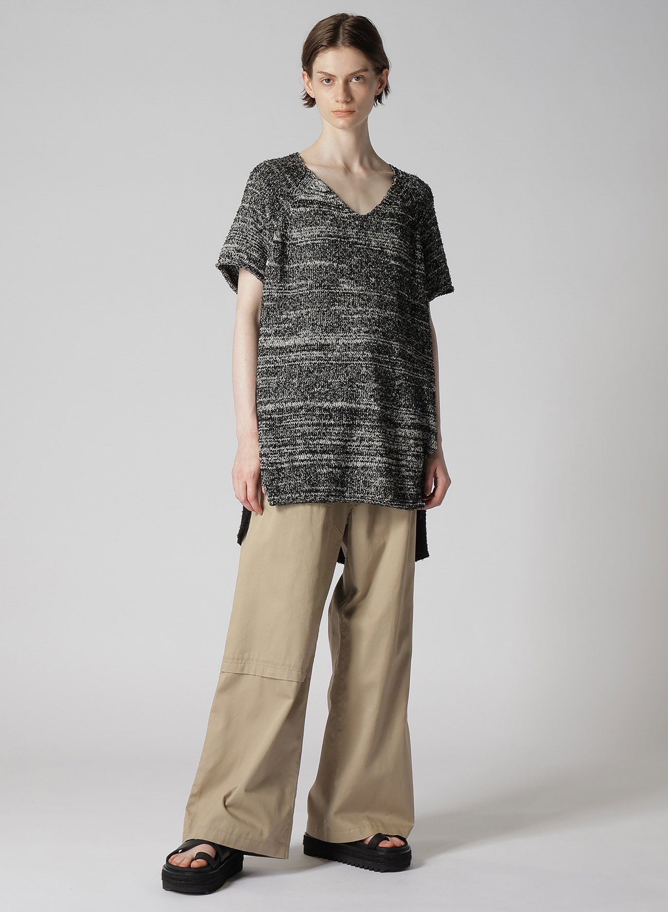 [Y's BORN PRODUCT] COTTON TWILL LONG STRAIGHT PANTS