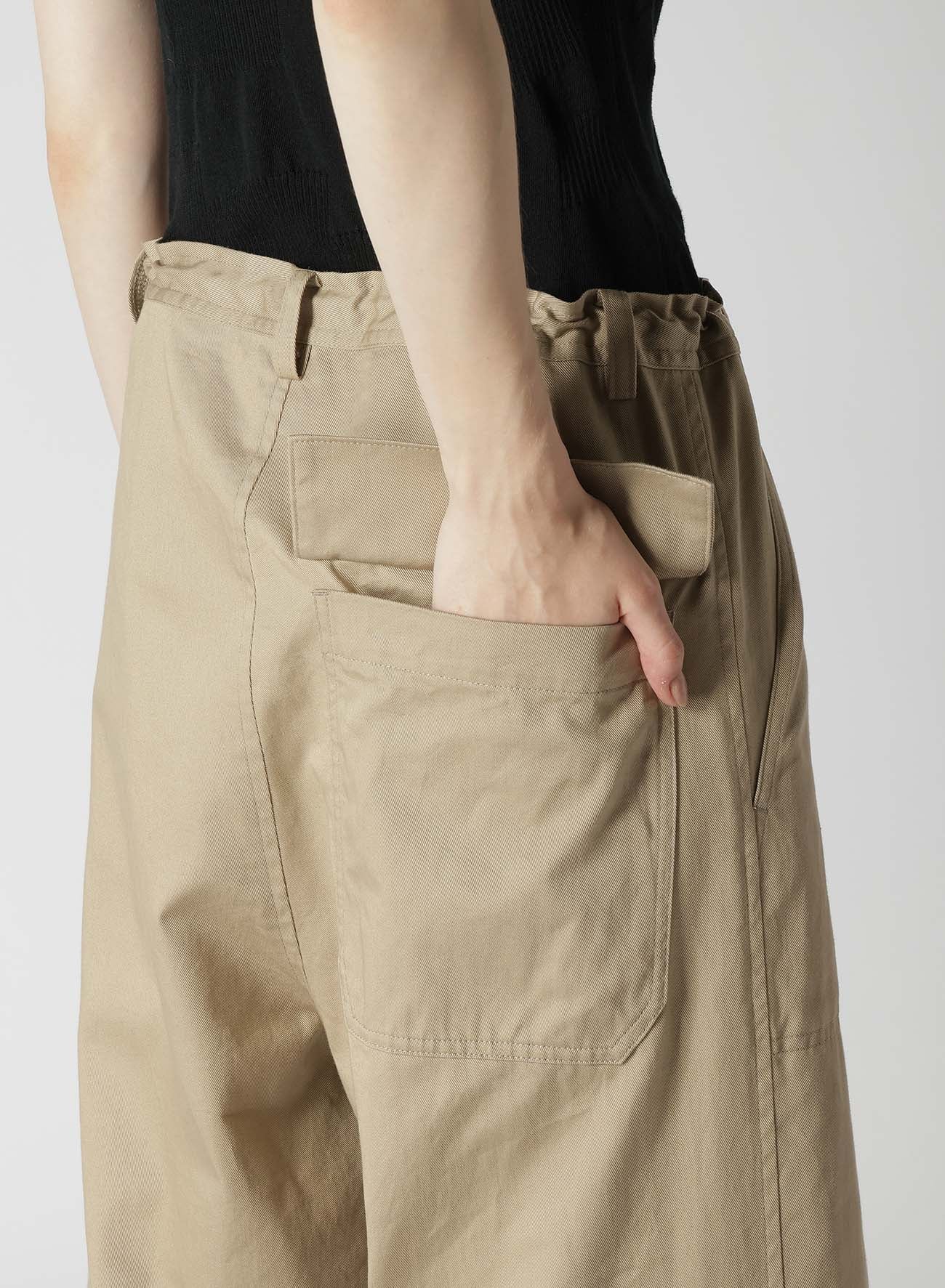 [Y's BORN PRODUCT] COTTON TWILL LONG STRAIGHT PANTS